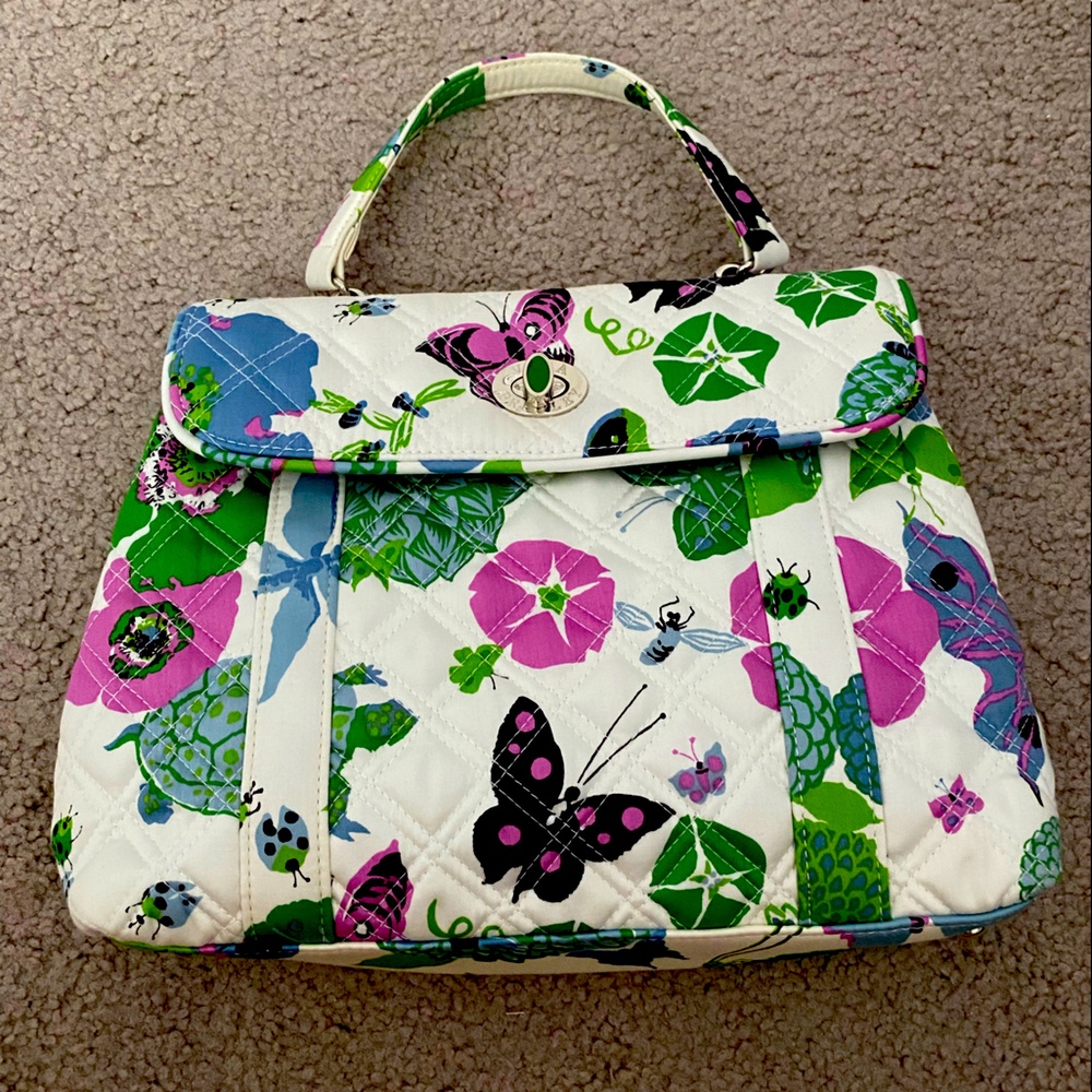 Very Bradley Limited Edition Nicole Sateen Butterfly Handbag - Retired